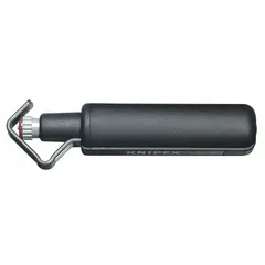Manual cable slitter for solid wire, with a stripping range of 6 to 29 mm. Overall length of 5 1/4 in and plain grip. Suitable for cables less than 6 in. Used in electrical installation and maintenance for precise stripping of medium-gauge cables.
