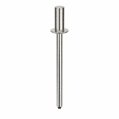 POP AVDEL Blind Rivet,1.397" L,0.124" dia,PK500: Inch, 1 25/64 in Overall Lg, 19/64 in Body Lg - Domed-Head Blind Rivets