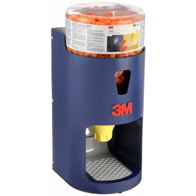 3M Bell-Shaped Earplug Dispenser with 500 Pairs Uncorded Orange Earplugs - Bell-Shaped Earplug Dispensers & Refills