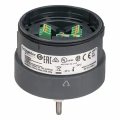 Threaded mount accessory for XVU series modular tower lights. Black housing with push-in terminal connection. Rated IP65 for weather-resistant indoor or outdoor use. Overall height 3 1/2 inches.