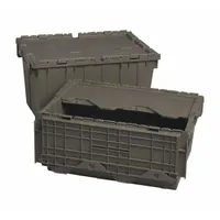 QUANTUM STORAGE SYSTEMS Attached Lid Tote: 8.8 gal, 19 5/8 in x 11 5/8 in x 7 1/2 in, Gray Body (MPN QDC2012-7)