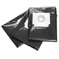 This 1-ply plastic dry pickup bag is designed for use with Fein shop vacuums. It collects dry debris and dust during routine cleaning in workshops, construction sites, and industrial maintenance applications