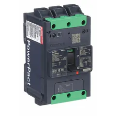 The SQUARE D BJL36040 is a 40 A B-Frame molded case circuit breaker from the BJL series. It features a maximum AIR rating of 100kA at 120/240V AC, fixed instantaneous trip, ABC phase connection, and Everlink Lug terminals on both ends. Suitable for overcurrent protection in electrical distribution systems.