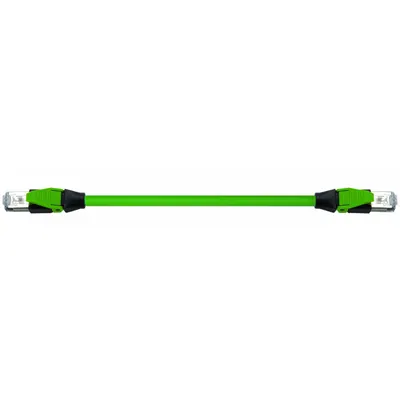 MURRELEKTRONIK Cordset: Cat5, RJ45 Male Straight x RJ45 Male Straight, 3 m Lg, TPE, Green - RJ45 Connector to RJ45 Connector Cordsets