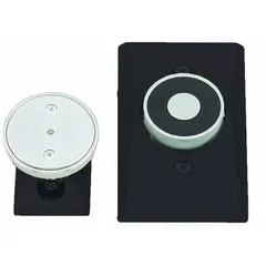 Wall-mounted electromagnetic door holder in bronze finish. Fail Safe failure mode releases the door upon power loss, allowing automatic closing for fire and smoke door applications in commercial buildings.