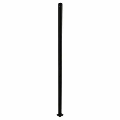 HUSKY RACK & WIRE Corner Post: 10 ft H, Black - Husky Rack & Wire Quick-Assemble Woven-Wire Partition Components