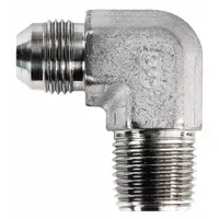 Hydraulic Hose Adapter: 1"-11-1/2 Thread Size, 1 in x 3/4 in Fitting Size, Male x Male, NPTF x JIC (MPN 2024-16-12SS)