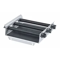 Universal attachment for lab shakers, vortex mixers, and rockers. Holds up to six 100 mL AS 2.3 flasks. Overall length 9 1/4 inches. Compatible with manufacturer model number 0002980101. Used for simultaneous mixing or shaking of multiple small-volume samples.