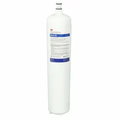 Quick-connect water filter for ice machines and refrigerators. Pleated membrane filter media reduces particulates. 0.2 micron rating, 5 gpm flow rate, 4 5/8 in overall height.