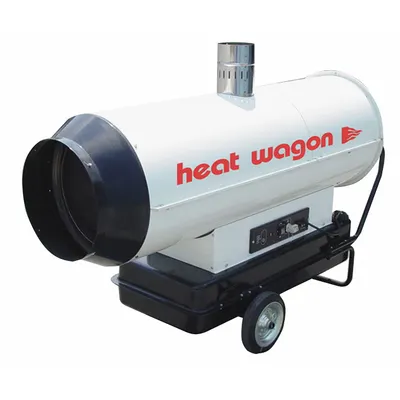 HEAT WAGON Portable Oil and Kerosene Torpedo Heater: Wheeled Mounted - Indirect-Fired Portable Oil & Kerosene Torpedo Heaters