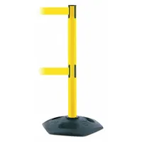TENSABARRIER Barrier Post with Belt: Yellow, No Pattern, No Legend, 7 1/2 ft Belt Lg, Yellow (MPN 886T2-35-STD-NO-Y5X-C)