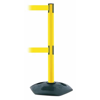 TENSABARRIER Solid-Color Retractable Belt Post Barrier - Solid-Color Retractable Belt Post Barriers