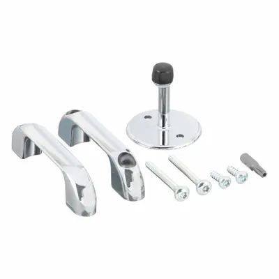 ASI GLOBAL PARTITIONS Privacy Door Hardware Kit ADA Out Swing Adder - Door Hardware Kits for Bathroom Partitions