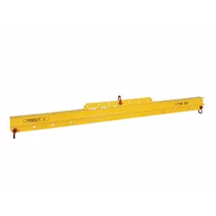 Adjustable low-headroom lifting-spreader beam with a 4,000 lb working load limit. Combines lifting and spreading functions for handling unbalanced loads in confined vertical spaces. Suitable for overhead lifting applications in construction, manufacturing, and material handling.