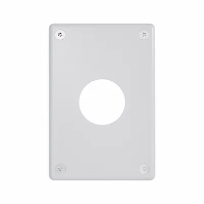 LEGRAND Wall Plate: Single Circular Opening, 1 Gang, White - Tamper-Resistant Wall Plates