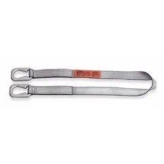 Polyester protected-edge universal link sling with a silver finish. Single-ply construction with a 6 ft sling length and 12 in eye length. Designed for lifting and rigging applications where a flexible, flat lifting surface is required.