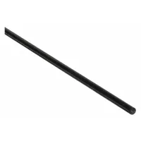 Low-density polyethylene welding rod for repairing or fabricating LDPE components. Round profile, 1/8 inch diameter by 48 inches long, black color. Package weight 1 lb, containing 56 rods. Used with hot air or extrusion welders to create leak-proof joints in tanks, pipes, and liners
