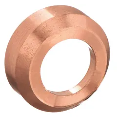 Deflector-type shield cap for Hypertherm machine plasma torches, rated 100 A. Designed for T60/60M torch series. Protects nozzle and focuses plasma arc during cutting operations.