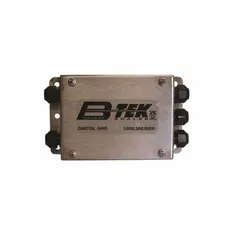 Board-type junction box for consolidating and protecting wiring connections from multiple load cells in industrial weighing systems. Overall dimensions: 5 11/16 in length, 2 15/16 in width, 1 9/16 in height. Suitable for use in truck scales, tank weighing, and process weighing applications.