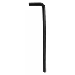 L-shaped hex key with a 7/32 in SAE tip size, long length, made of alloy steel with a black oxide finish. Includes 2 tips. Used for tightening or loosening hex socket screws and bolts in assembly, maintenance, and repair tasks.