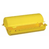 Yellow polypropylene encasing lockout for 3-prong plugs up to 4 1/2 in diameter and cords up to 1 15/32 in diameter. Used to isolate electrical equipment during maintenance, preventing accidental re-energization in lockout/tagout programs