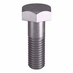 Structural bolt made from stainless steel Grade B8M, plain finish, with 5/8"-11 thread size and 2-inch length. Meets ASTM A193 material standards and ASME B18.2.1 dimensional standards. Suitable for high-temperature and corrosive environments in flanged connections and structural joints.
