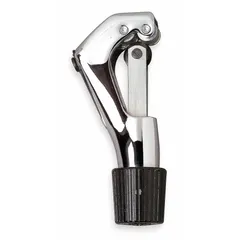 Full-size metal tubing cutter with enclosed feed standard wheel mechanism. Cuts copper tubing from 1/8 in to 1 1/8 in OD. Used in HVAC, plumbing, and refrigeration for clean cuts.