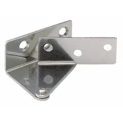 This full surface-mount pivot hinge is constructed from stainless steel for corrosion resistance. It has a leaf height of 11/16 in and a leaf width of 1 5/8 in. Suitable for use in industrial enclosures, cabinets, and access panels where a full pivot motion is required.
