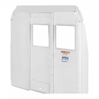 WEATHER GUARD Van Bulkhead: Swing Open Door Panel, White, Steel, 66 1/4 in Overall Ht, Clear Panel (MPN 96121-3-01)