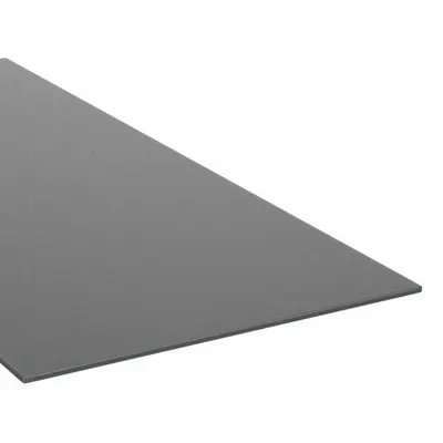 ABS Sheet: 0.0625 in Thick, 12 in x 4 ft, Opaque, Black, 6,000 psi Tensile Strength - ABS Sheets & Bars