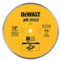 DEWALT Diamond Saw Blade: 10 in Blade Dia., 5/8 in Arbor Size, Wet, For Chop Saw, Good, Continuous (MPN DW4761)