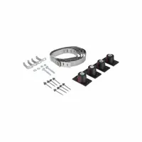 Vibration isolation kit for water heaters up to 80 gallons. Measures 50 inches in length and 3.5 inches in width. Reduces vibration and seismic movement in residential and commercial installations