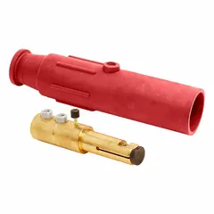This male plug from the LEVITON 17 Series features a double set screw termination for secure high-current connections. Rated 600 A at 600V AC/600V DC, it is suitable for power distribution and heavy equipment in industrial environments.