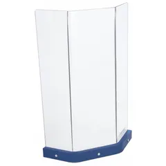 This bench-top safety shield provides a transparent barrier to protect personnel from splashes, sprays, and flying debris during laboratory procedures. With an overall width of 6 1/2 inches, it is suitable for small-scale work in chemical, biological, or pharmaceutical settings.