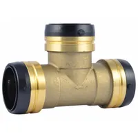 This standard brass push-to-connect tube fitting is configured as a coupling with swivel, sized 2 3/8 in OD x 2 in OD x 2 in OD. It enables quick, tool-free connections in brass tubing systems for plumbing, HVAC, and industrial fluid-handling applications