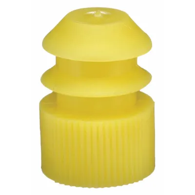 DYNALON Stopper: Polyethylene, 11 to 13 Stopper Size, 0.5 in Top Dia, 0.6 in Overall Ht - Plastic Stoppers