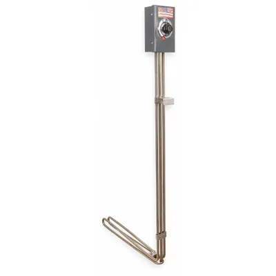 TEMPCO Drum Immersion Heater: 230V AC, 4,000 W Watts, 60°F to 250°F, Steel, Drums - Drum Immersion Heaters