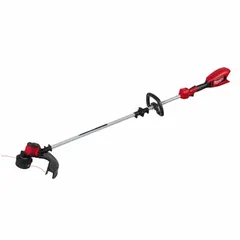 This battery-powered string trimmer features a straight shaft with a length of 73.6 inches. It is designed for cutting grass and weeds in residential and commercial landscaping, providing efficient edge trimming along fences, walls, and flower beds.