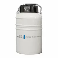 AMERICAN BIOTECH SUPPLY Cryogenic Canister: 8 L Capacity, 20 3/8 in Overall Dia, Aluminum, ABS ET 8