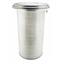 Round-oval engine air filter with axial seal, 9 17/32 in outside diameter. Designed for R.V.I buses. Removes airborne contaminants from intake air to protect engine components.