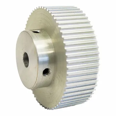 Dayton Timing Pulley: Modified Curvilinear, Fixed, For GT Timing Belt Section - GT Section Fixed-Bore Timing Pulleys with Hub