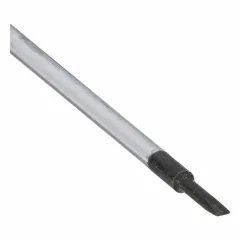 Precision slotted screwdriver with a 1/16 in tip and standard length. Overall length of 6-1/4 in. Not insulated. Suitable for turning slotted screws in electronics, small appliances, and precision assembly work.