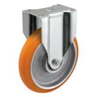 COLSON Caster: Rigid, No Brake, Polyurethane, 6 in Wheel Dia, 1 1/4 in Wheel Wd, Slot, Rectangle (MPN 206208AN8)