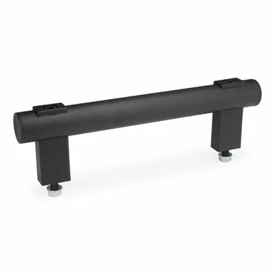 JW WINCO Pull Handle: Threaded Holes, Front-Mount, 9.84 in Mounting Hole Center to Center - Load-Rated Straight-Leg Tubular Pull Handles