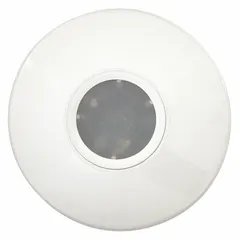 This occupancy sensor photocell detects ambient light levels up to 200 foot-candles and operates on 15 to 24V DC. It is used for automated lighting control in commercial and industrial spaces, switching lights on or off based on ambient light detection to reduce energy consumption.
