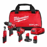 MILWAUKEE M12 FUEL 3PC AUTO KIT: 3 Tools, 12 V DC Volt, Battery Included, M12 FUEL™, M12™, 48-59-2401 (MPN 3424-23)