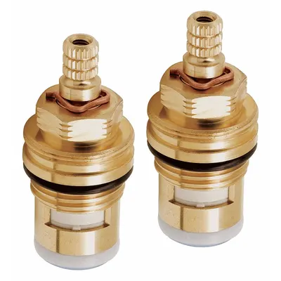 ADVANCE TABCO Cartridge: For Advance Tabco Series, Use with Hot/Cold Water, Brass, Unfinished - Compression Faucet Cartridges