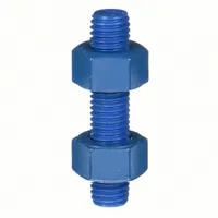 USA FASTENER Fully Threaded Stud: 1 1/8"-8 Thread Size, Steel, Grade B7, PTFE Coated, 4 PK (MPN B7-1.125-7.5)