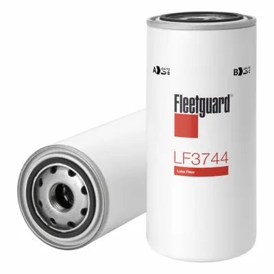 FLEETGUARD Oil Filter: 1"-12 Thread Size, 8 1/4 in Overall Ht, 8 5/16 in Overall Lg - Spin-On Oil Filters