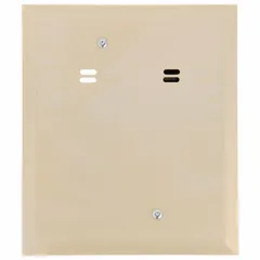 Beige cover kit for HVACR controls, switches, and thermostats. Provides protective enclosure for internal components, shielding from dust and physical damage. Suitable for use in commercial or industrial HVACR systems.